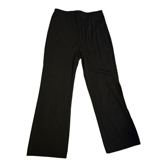 NWT MISOOK Wide-Leg Black Knit Pull-On Pants - Size 1X - Picture 2 of 6